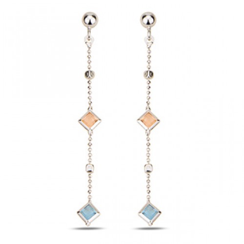 Sterling earrings Cristal Swarovski - 50mm  MAE13